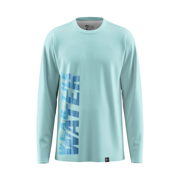 Blue-Green Long Sleeve Fishing Shirt