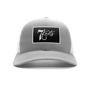Custom 7 Knots Logo Trucker Hat - Light Heather Gray
