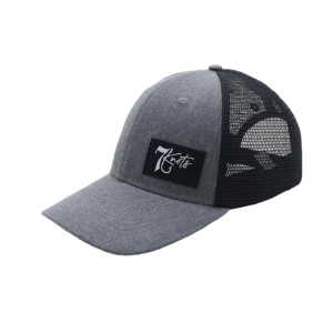 Custom 7 Knots Logo Trucker Dark Heather Gray / Black