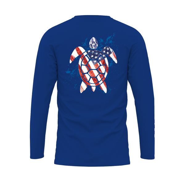 royal blue long sleeve fishing shirt