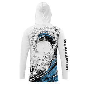 White Performance Fishing Hoodie