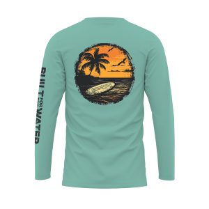 teal long sleeve sun protection shirt-Island Time