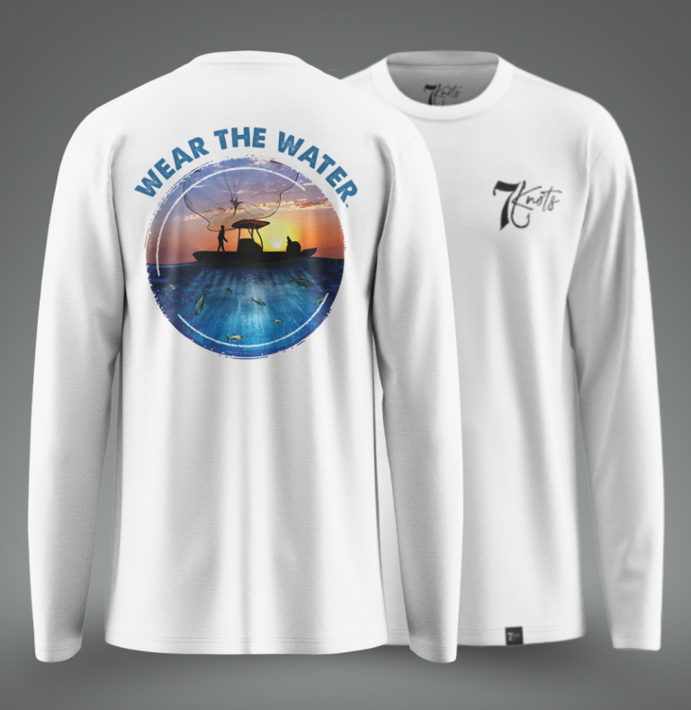 Long sleeve shirt with fishing design