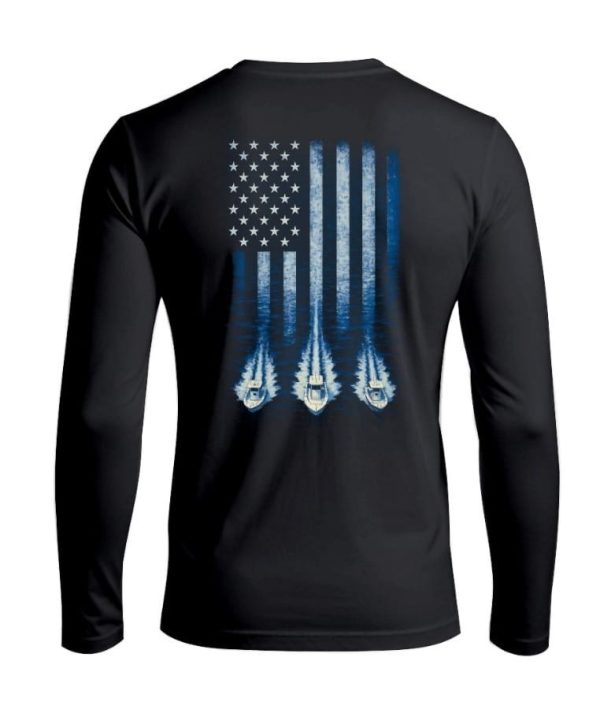 Waves of Freedom Black and Blue back design
