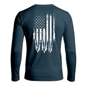Freedom Runs Fishing Shirt Back Design
